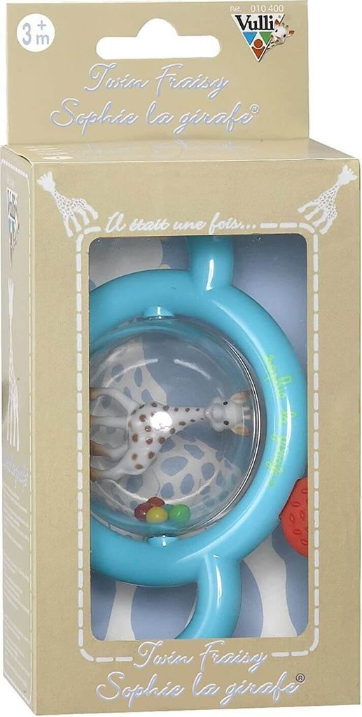 Vulli Sophie la Girafe Giraffe Geschenkkarton Zahnungshilfe Rassel blau