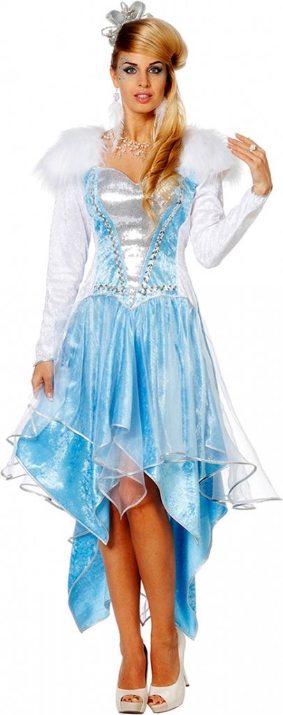 Eiskönigin Damen Märchen Kostüm für Fasching Größe: 40