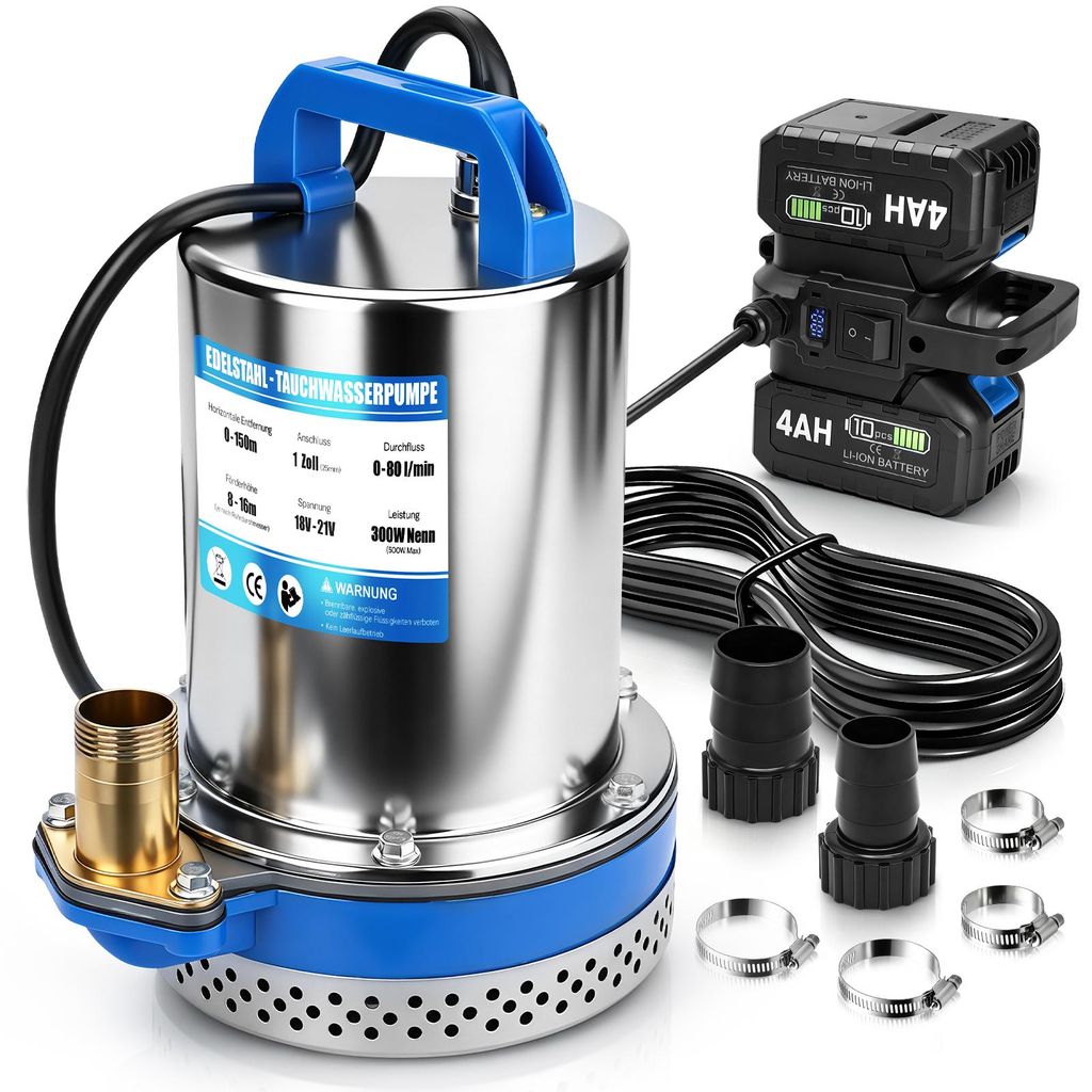 Pompe submersible 360° pour eaux sales, avec double Image du produit 