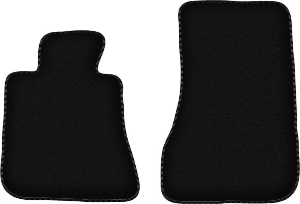 Wielganizator Velours-Autoteppiche vorne – passend für BMW 5 E28 (Limousine, Bj. 1980-1990) – schwarz, passgenau, mit Befestigungen set 2 Stk.