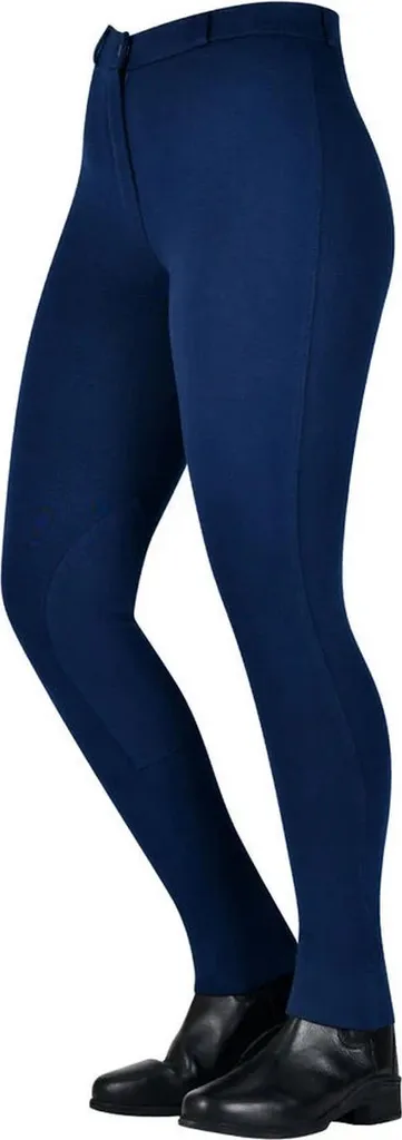 Pantalon d'équitation femme Saxon Warm Up Marine confortable en 46 FR