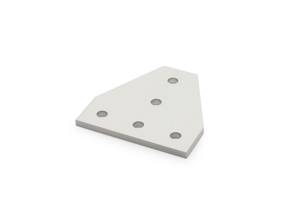 Verbindungsplatte - 2020 T Aluminium, eloxiert, I-Typ Nut 5, B-Typ Nut 6, VPE 10 Stück