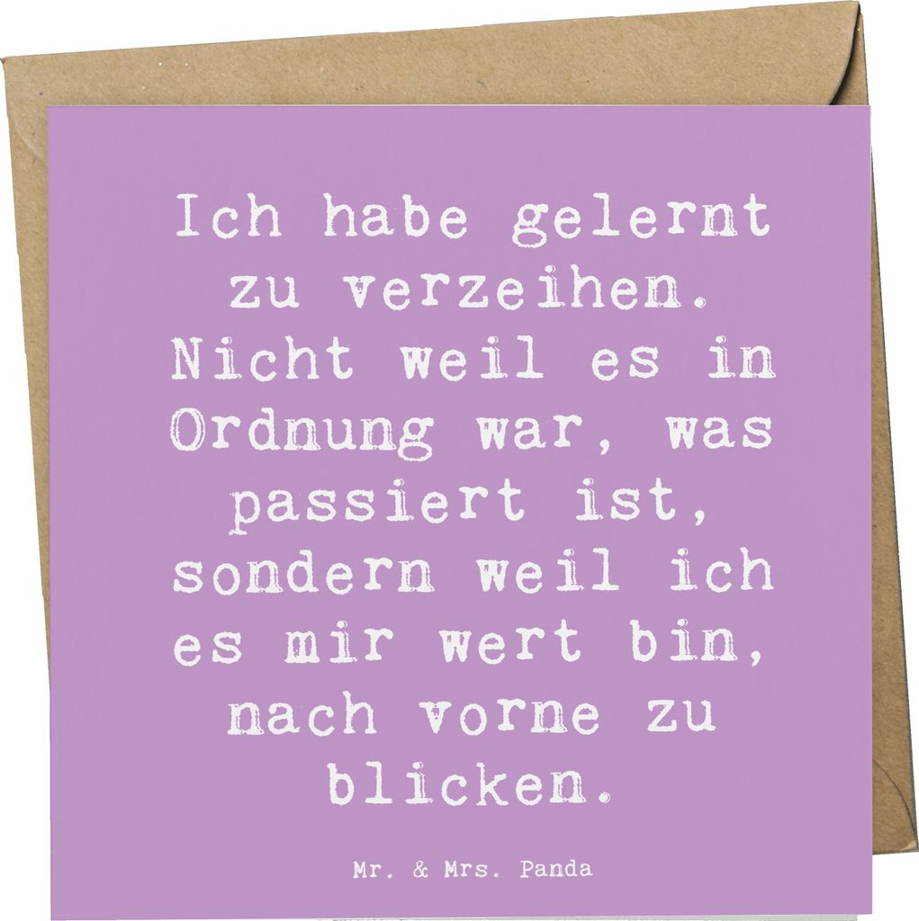 Mr. & Mrs. Panda Grußkarte Spruch Vergebung und Neubeginn - Produktbild 
