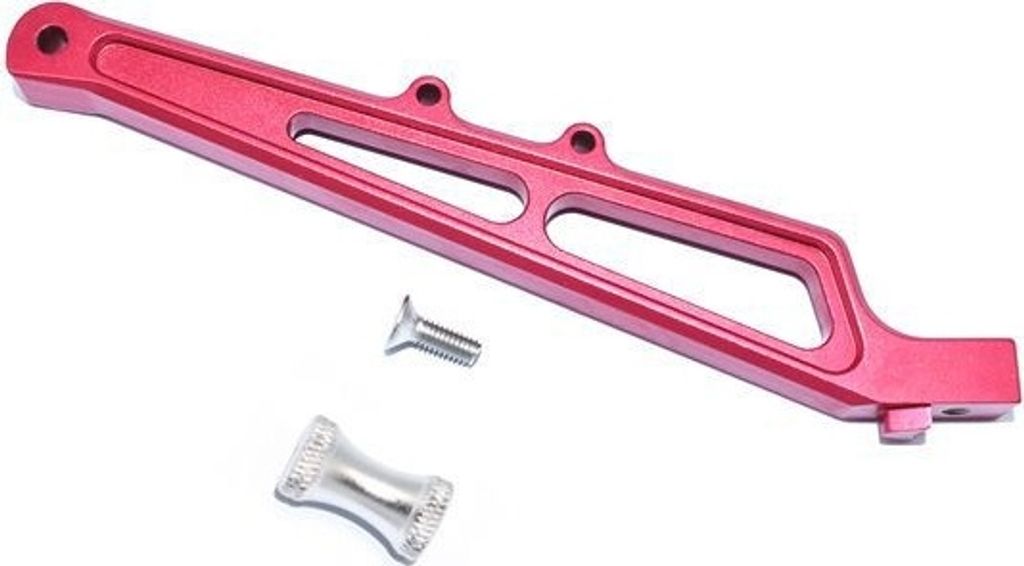 GPM ALUMINUM REAR CHASSIS BRACE&COLLAR -3PC SET red GPMMAF016RAR