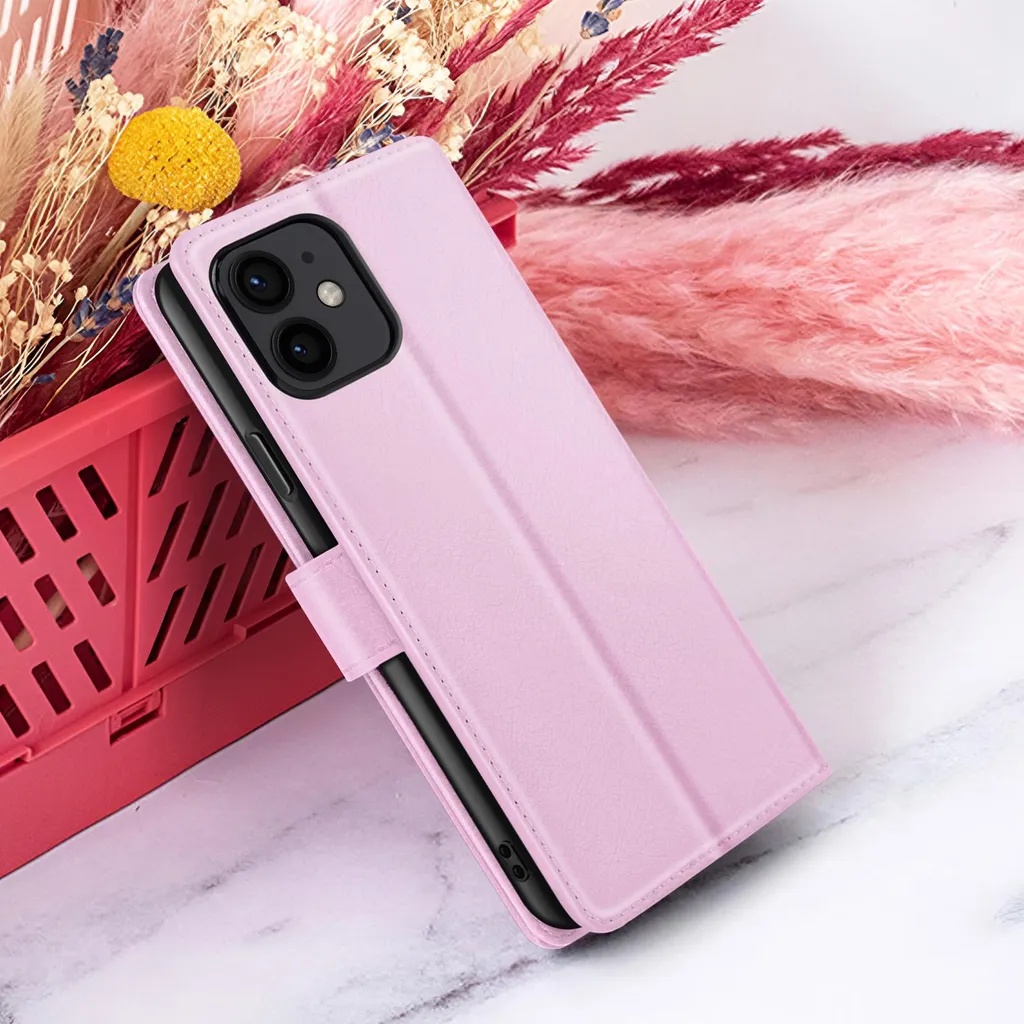 Custodia Portafoglio Zanaé iPhone 12 mini Rosa con Chiusura Magnetica - 4