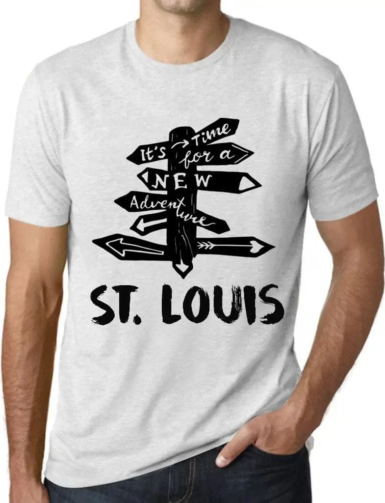 Herren Grafik T-Shirt Es ist Zeit für ein neues Abenteuer in St Louis – It’s Time For A New Adventure In St Louis – Öko-Verantwortlich Vintage