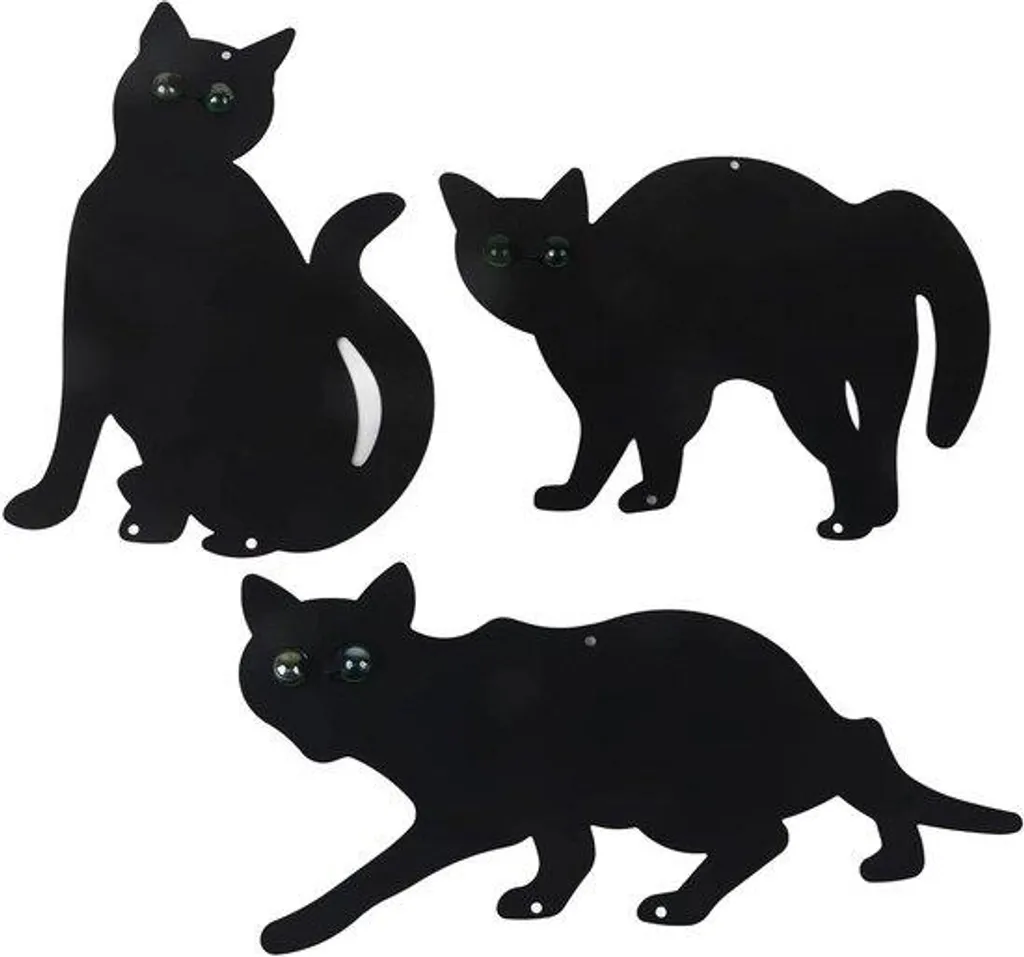 Solution anti-chats efficace pour jardin - Kit effaroucheurs métal noir