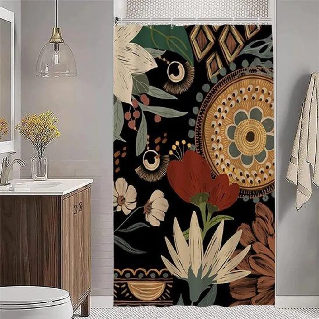 Rideau de douche antifongique vert opaque 120x180 fini les moisissures
