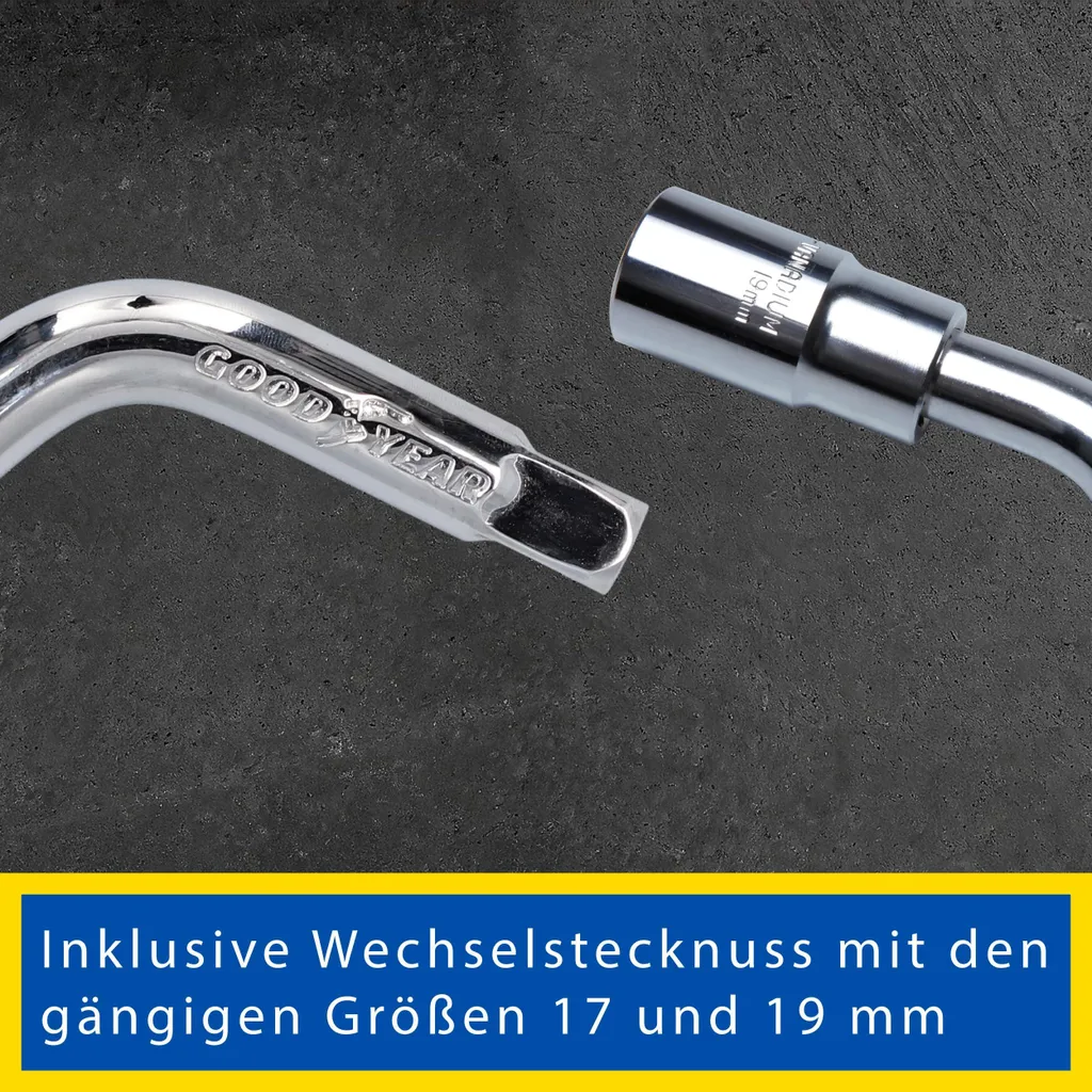 Clé pour écrous de roue Goodyear 75521 pour débloquer les boulons fixés