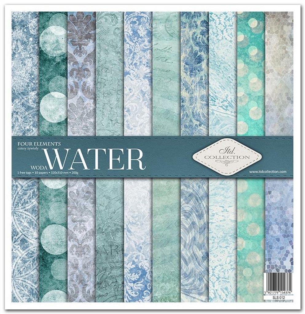 Scrapbooking-Papier Set 30×30 cm – SLS-012 Four Elements: Water – ITD Collection