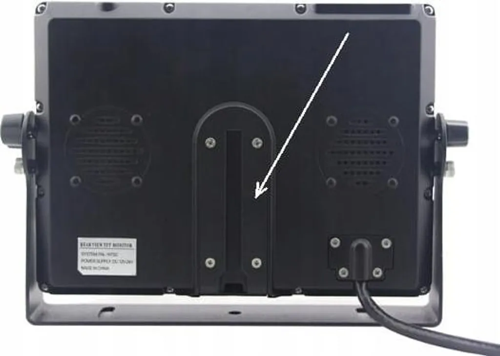 Supporto per monitor 7"" 10"" 12"" arretrato rispetto al montante dell'headliner