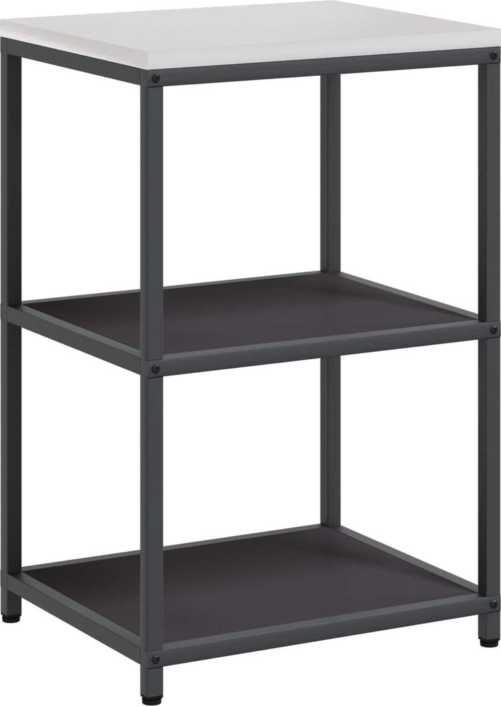 vidaXL Küchenaufbewahrung mit Regal Schwarz 60 x 50 x 92 cm Stahl
