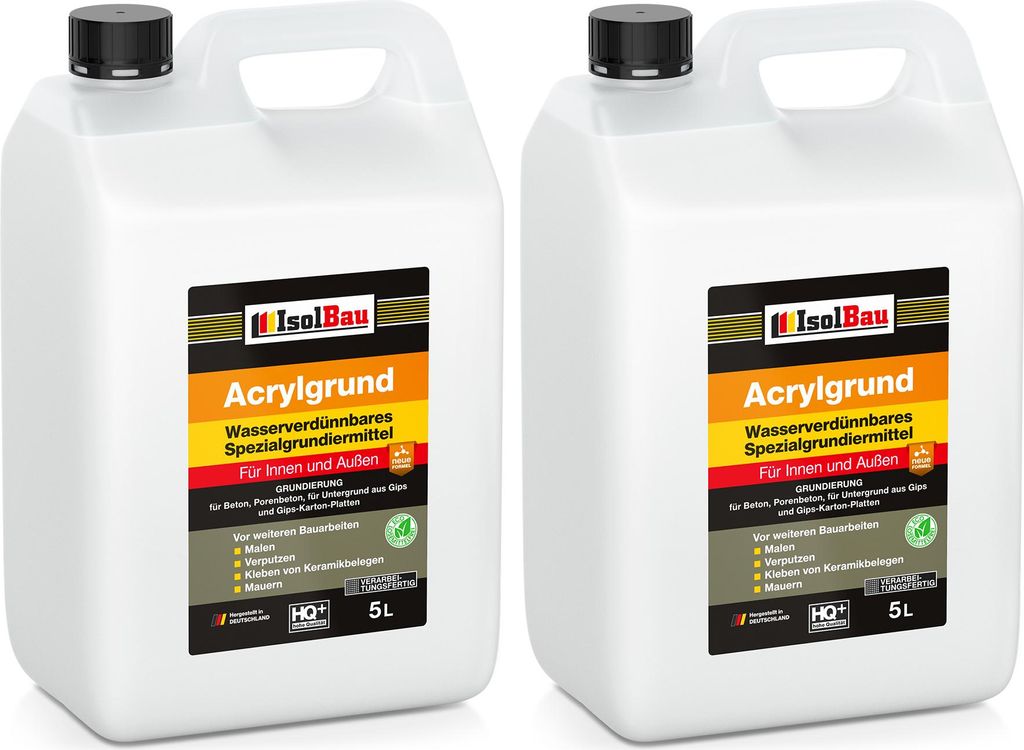 Isolbau Acryl-Grund - 10 L Wasserverdünnbares Grundiermittel für eine professionelle Grundierung Innen & Außen