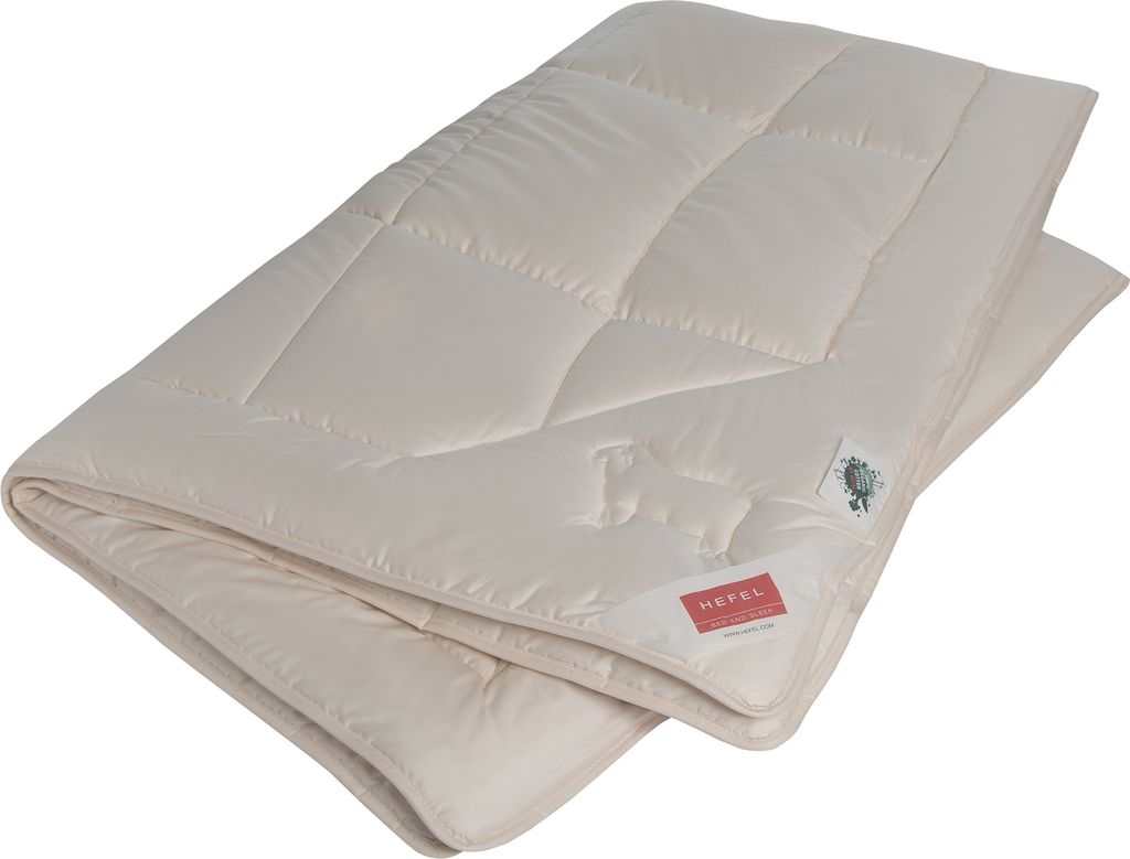 HEFEL Bettdecke Bio Wool Ganzjahredecke 100% Schafschurwolle (kbT) 400 g/m² 200 x 200 cm