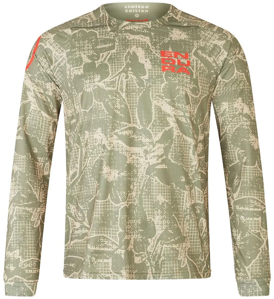 Endura Grid Floral Ltd Maillot Enduro Manches Longues Vert Taille M