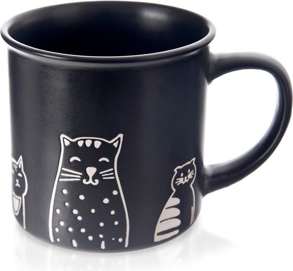 Keramikbecher schwarze Katzen 500 ml
