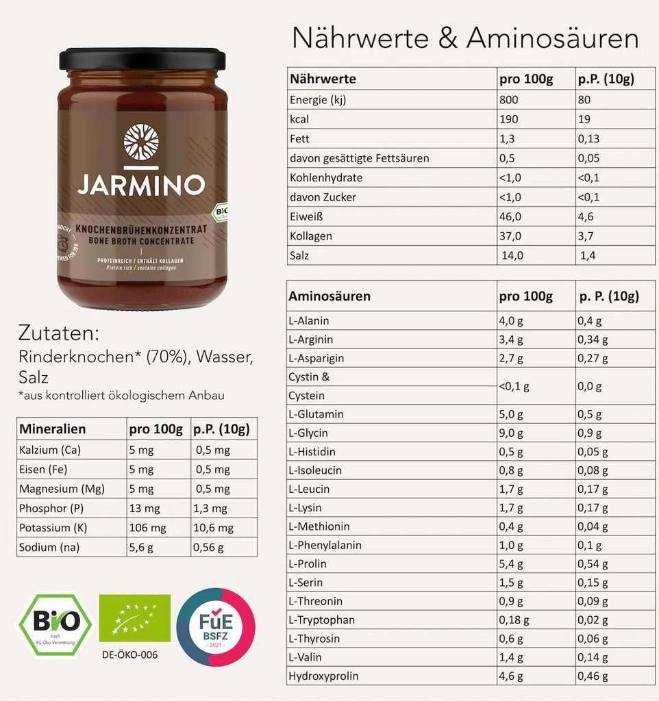 JARMINO Koncentrat bulionu kostnego wołowego (440g) Zdjęcie produktu 