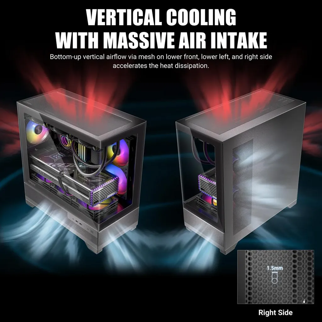 Antec CX500M ARGB Nero - Case Gaming Panoramic View 3 Ventole - 5