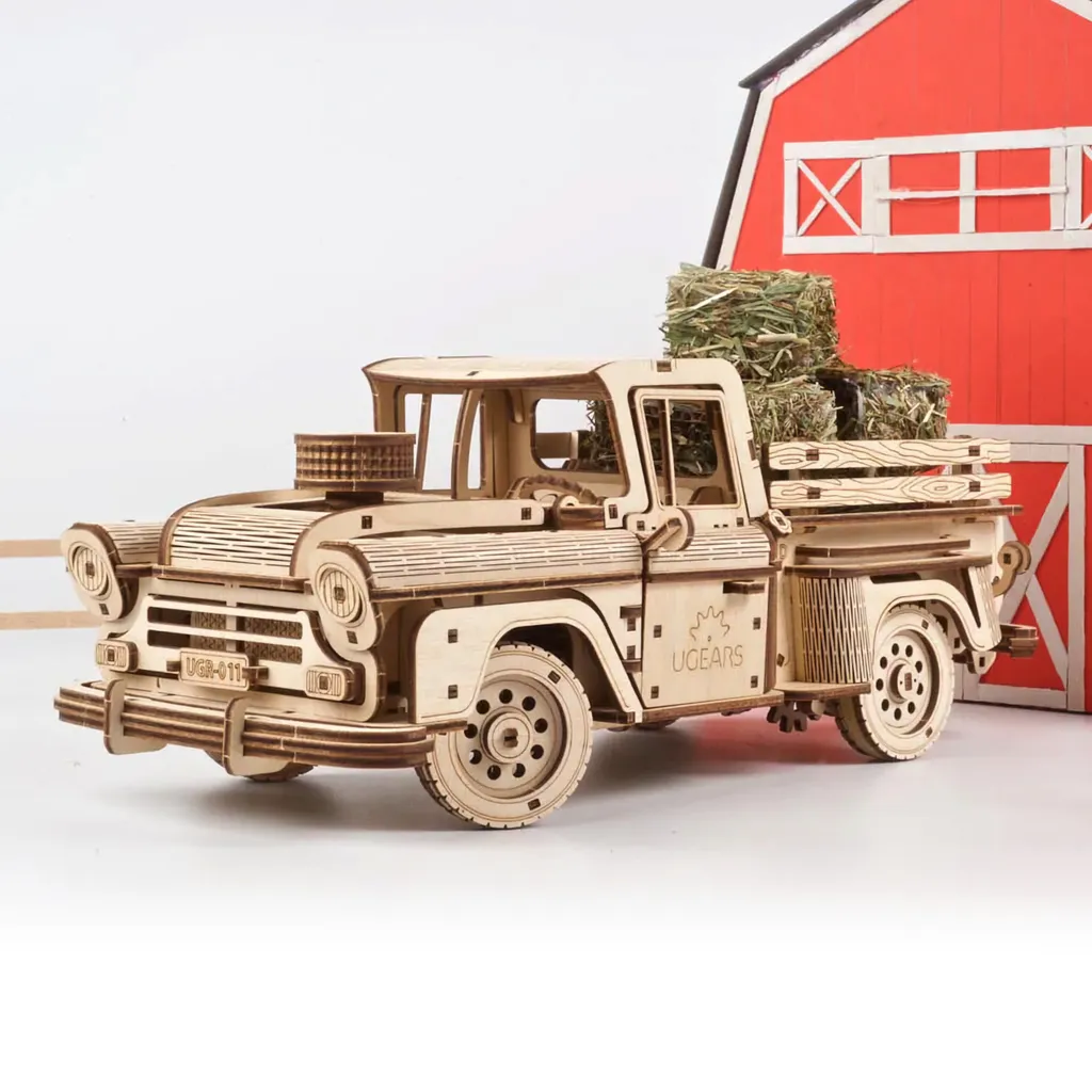 Casse-tête mécanique en bois pour adultes Ugears Camion Pick-up