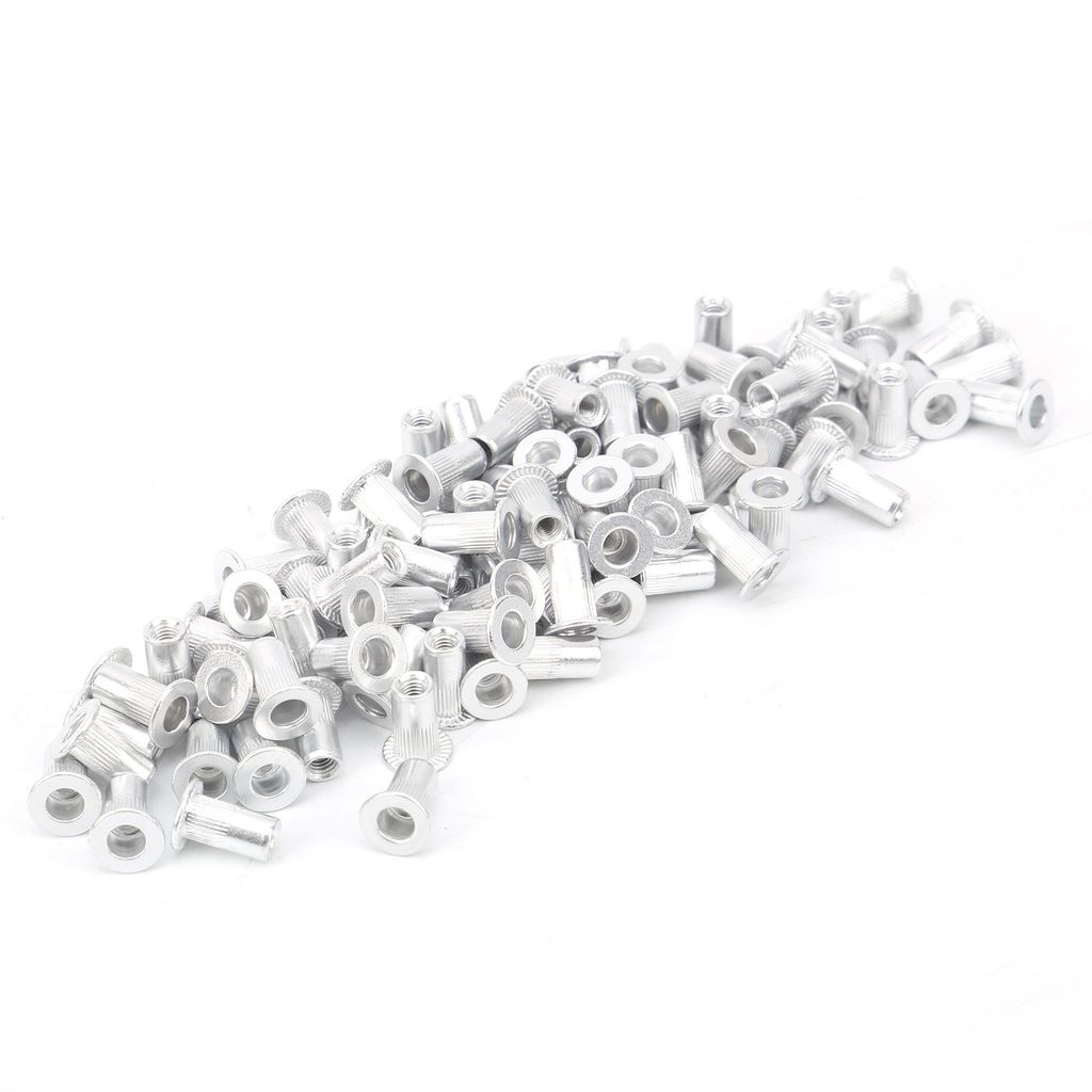 Zugnietmuttern,Nietmuttern,Nietmuttern mit flachem Kopf,Aluminiumnietmuttern,Hardware-Zubehör,Handwerkzeuge