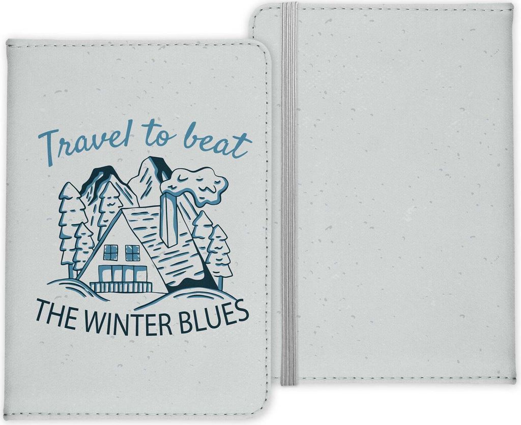 22Feels Reisepasshülle Organizer Reisen Gadgets Travel To Beat The Winter Blues Winterurlaub Urlaub Kunst-Leder Etui Cover Frauen Männer Kinder