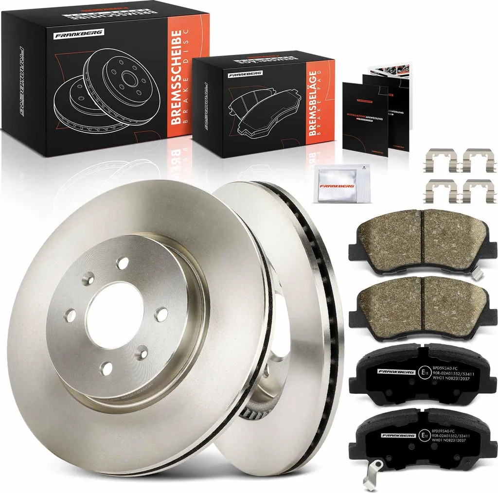 Disques de frein ventilés et plaquettes avant haute résistance Frankberg