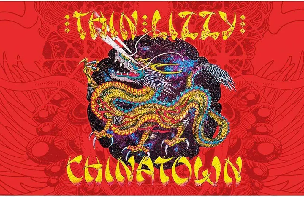 Poster Thin Lizzy Chinatown en Tissu RO10080 Rouge - Déco Rock Originale