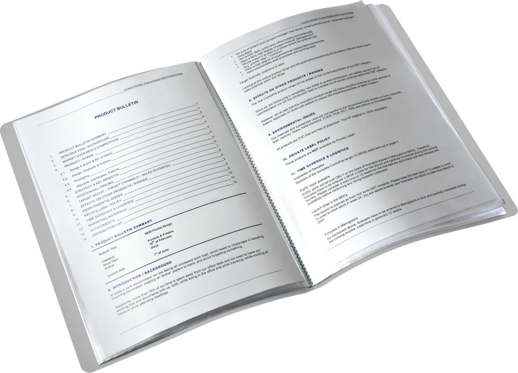 Sichtbuch Style A4 20 Hüllen satin schwarz Packung mit 10 Stück