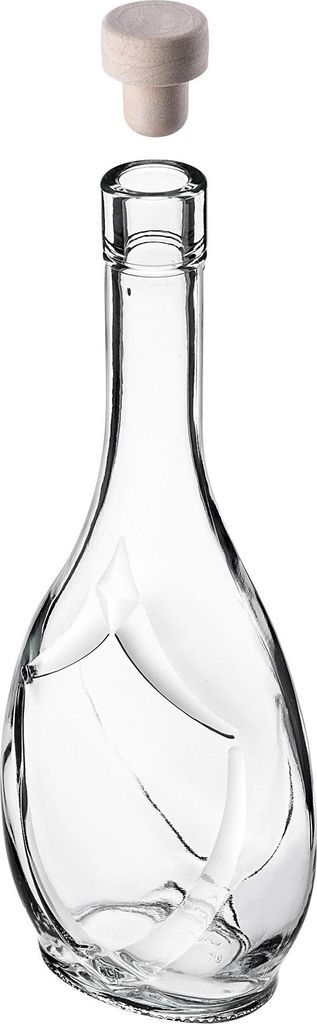 Glasflasche - Tinkturflasche - 500 ml - Synthetischer Stopfen - 5er Set