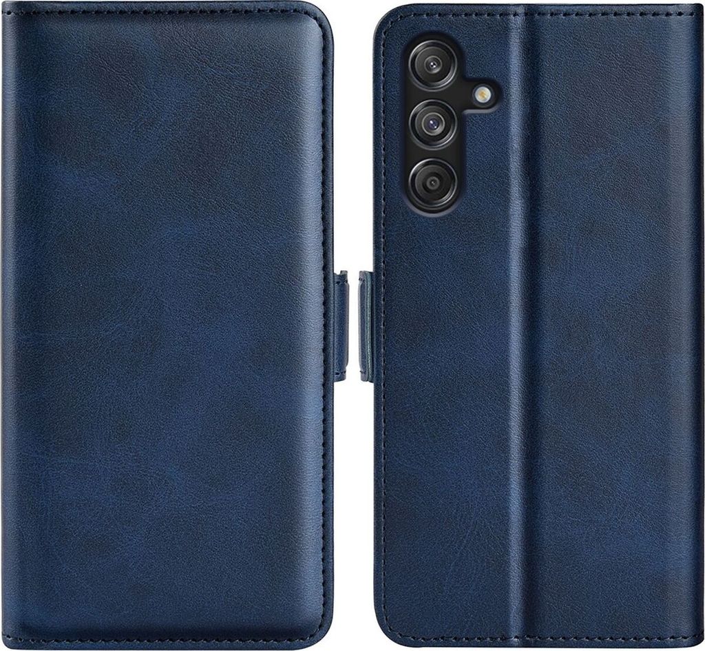 Mobigear Slim Magnet Samsung Galaxy M55 Hülle Klapphülle Geldbörse - Dunkelblau