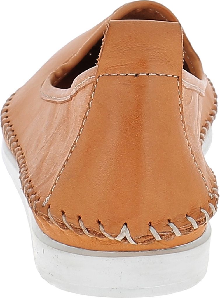 Andrea Conti Damen Slipper Mokassin aus weichem Leder im Boho Style 0027449, Größe:37 EU, Farbe:Orange