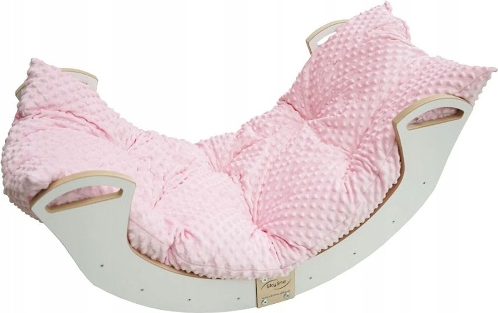 Skyline Kletterbogen Klettergerüste Kletterdreieck Baby Kletterwippe Holzbogen für Kinder Montessori Lack Klappbar Weiß, mod.C, 85x43x42cm, Rose