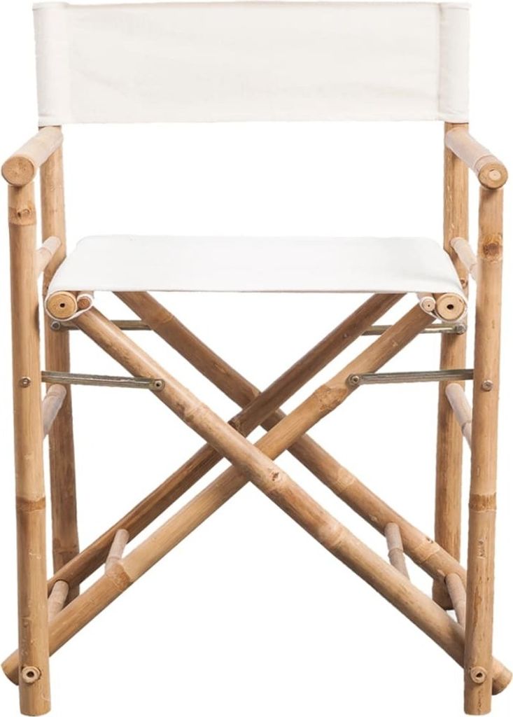 Möbel Outdoor-Stuhl/Picknickstuhl - Klappbarer Regiestuhl 2er Set - Gartensessel - Bambus und Canvas - 58x48x89 cm Top9733893