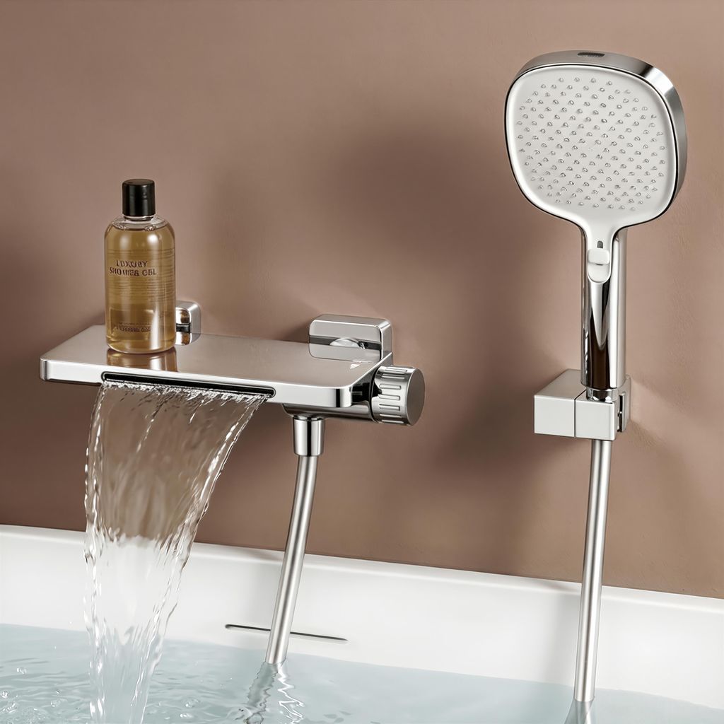 doporro Badewannenarmatur mit Handbrause, Wasserfall Produktbild 