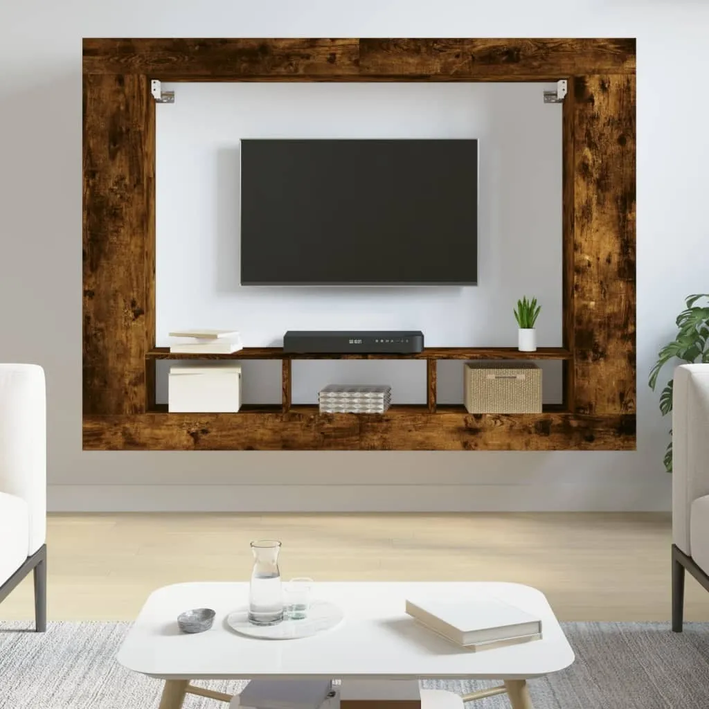 Mobile TV Maison Exclusive 152x22x113 cm Rovere Fumo - Design Moderno