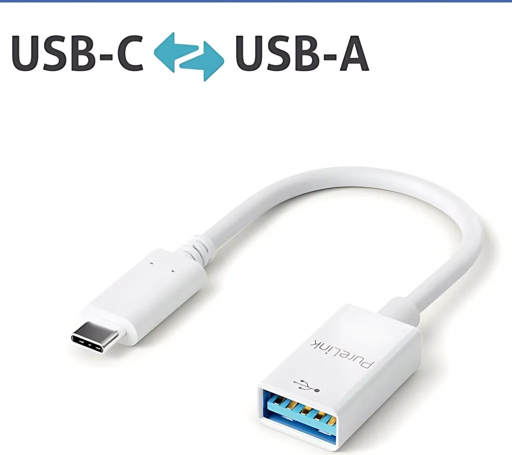 Adattatore iSeries USB 3.1 Gen 1: USB-C a USB-A 5Gbps, 0.1m Bianco
