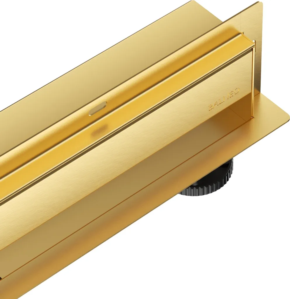 Scarico a Parete Oro Balneo W-Drain NEXT 80cm: Eleganza Bifacciale