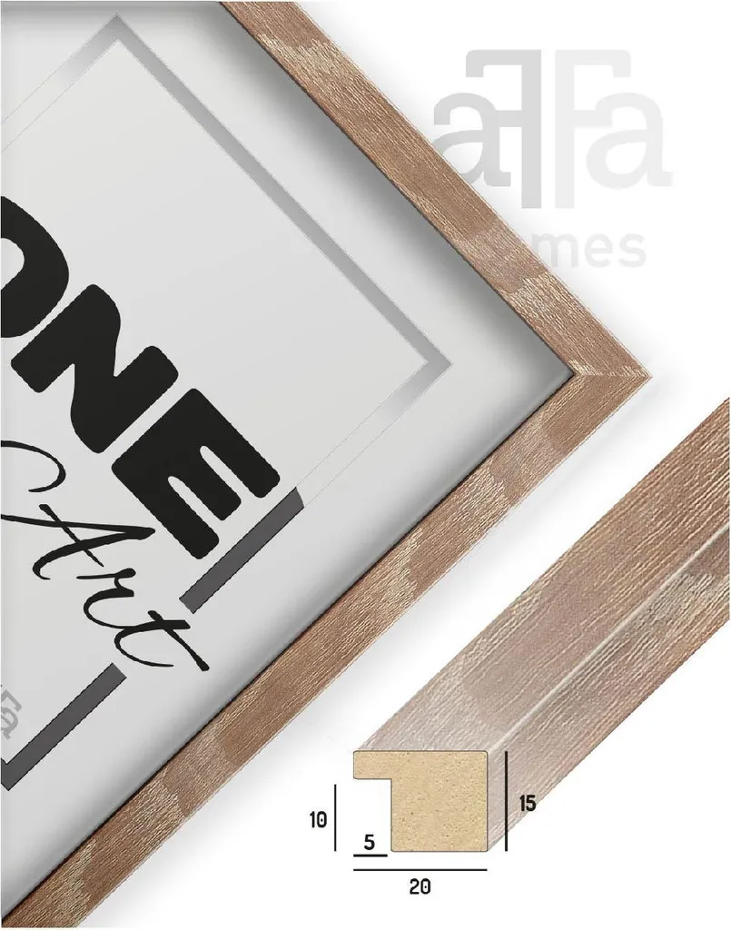 Cornice Moderna 60x80 Hekla Sandwashed Oak | FramesFactory Design - 4