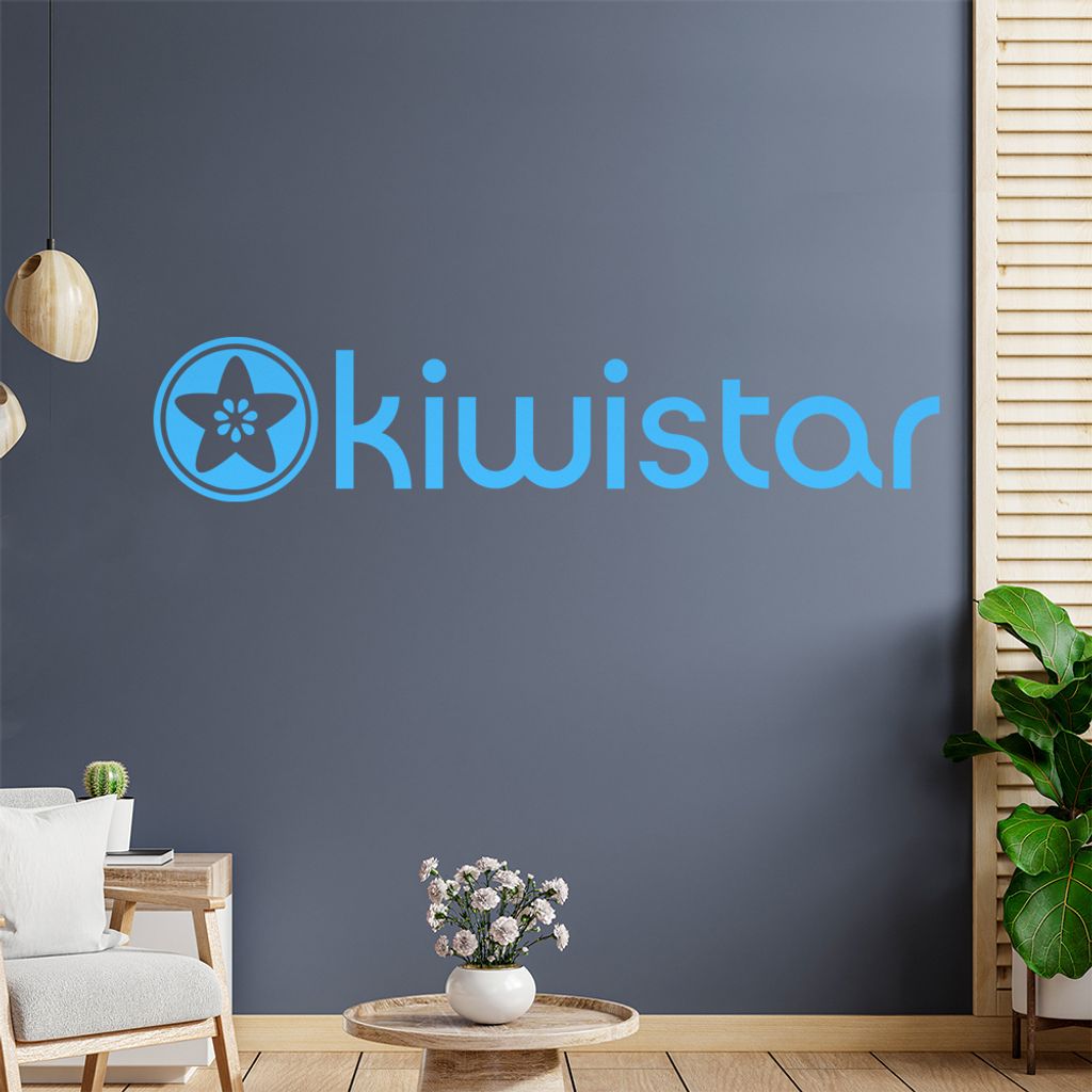 Kiwistar Logo komplett Wandtattoo Wandaufkleber Wall Sticker - Dekoration, Küche, Wohnzimmer, Schlafzimmer, Badezimmer