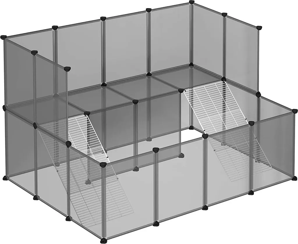 Cage plastique gris pour animaux avec ventilation optimisée - Série Air