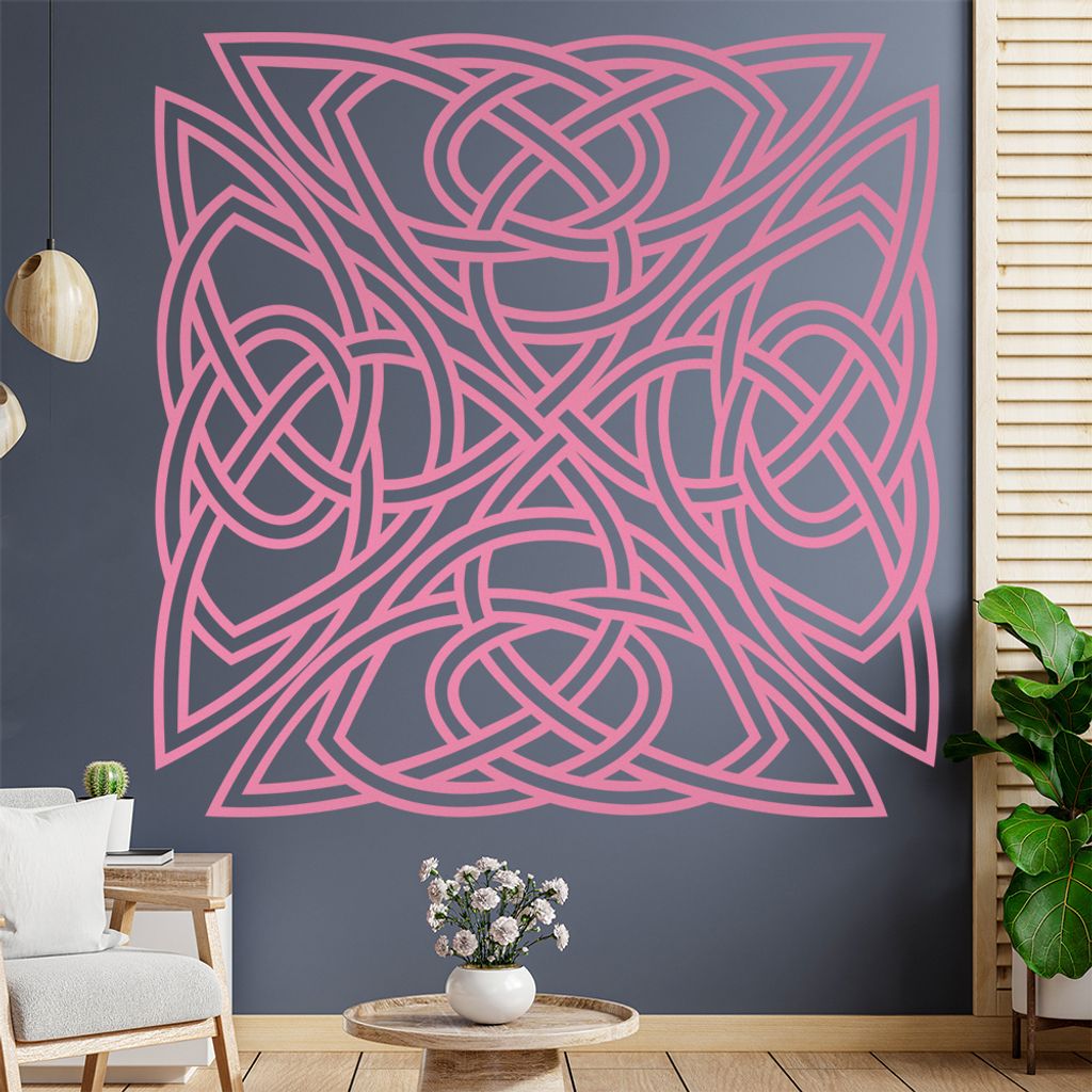keltischer Knoten - Knotenmuster Wandtattoo in 6 Größen - Wandaufkleber Wall Sticker - Dekoration, Küche, Wohnzimmer, Schlafzimmer, Badezimmer