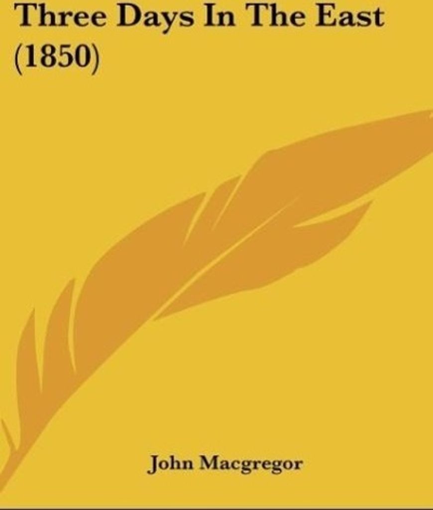 Three Days In The East (1850)