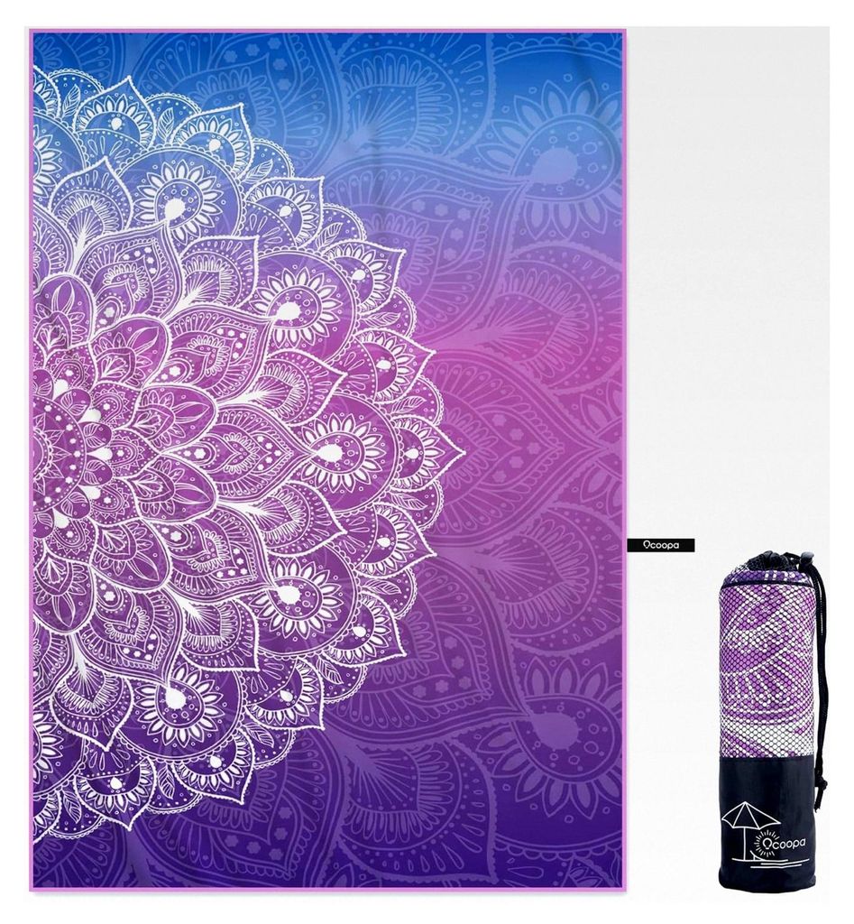 Mikrofaser Strandtuch - Extra großes 200x145 cm, schnell trocknend, weich, leicht, pflegeleicht, kompakt, sandabweisend, ideal für Strand und Sch...