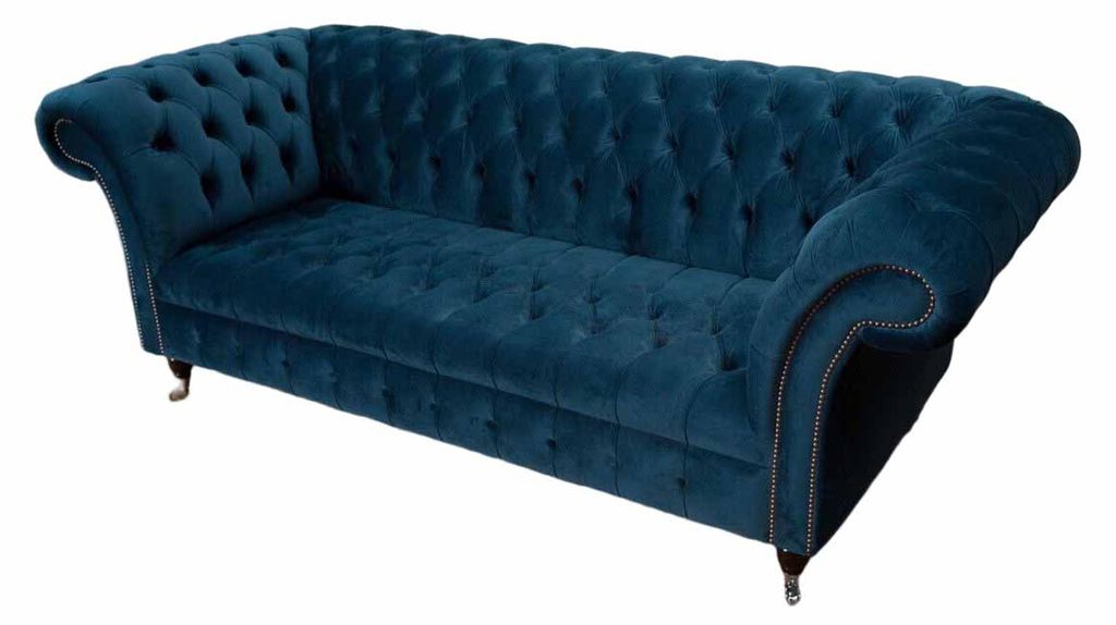 Chesterfield Sofa 3 Sitzer Polster Sofas Couchen Luxus Stoff Design