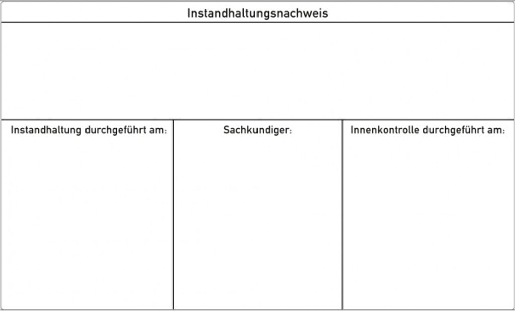 Dreifke Instandhaltungsnachweis mit Ihrem Firmeneindruck, Folie, 100x60 mm,1...