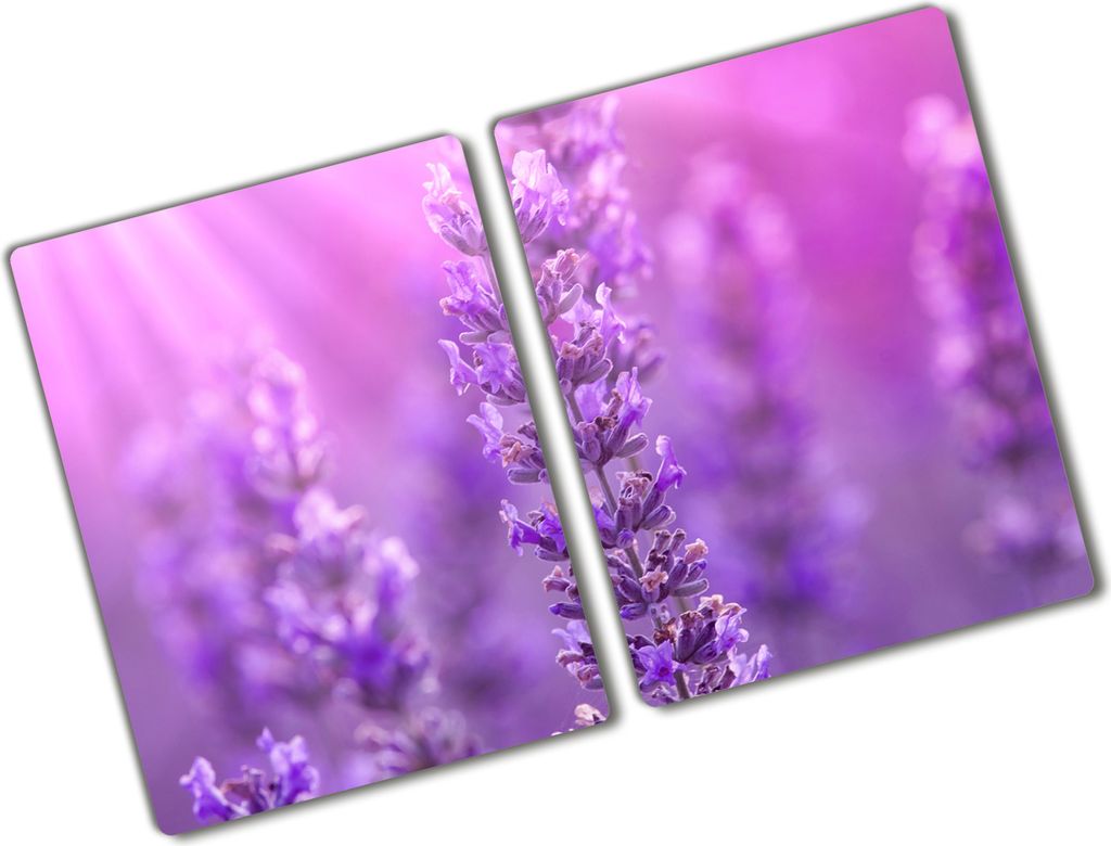 Tulup Glas Herdabdeckplatte - 2x40x52 cm - Glaskeramikkochfeld-Abdeckung Spritzschutz Glasabdeckplatte Kochplattenabdeckung und Schneidebrett - Zwe...