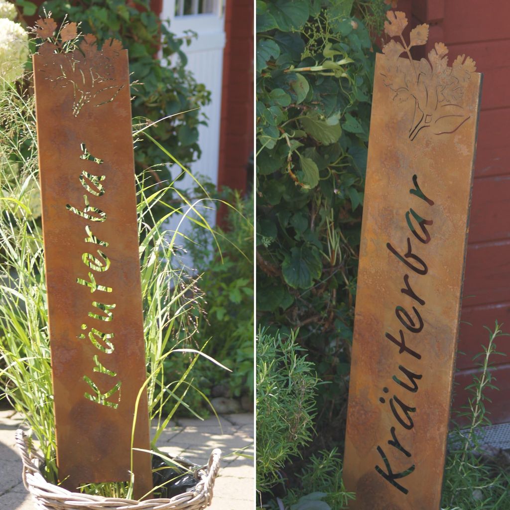 UNUS® Gartenschild Kräuterbar Gartenstecker Kräutergarten Produktbild 6