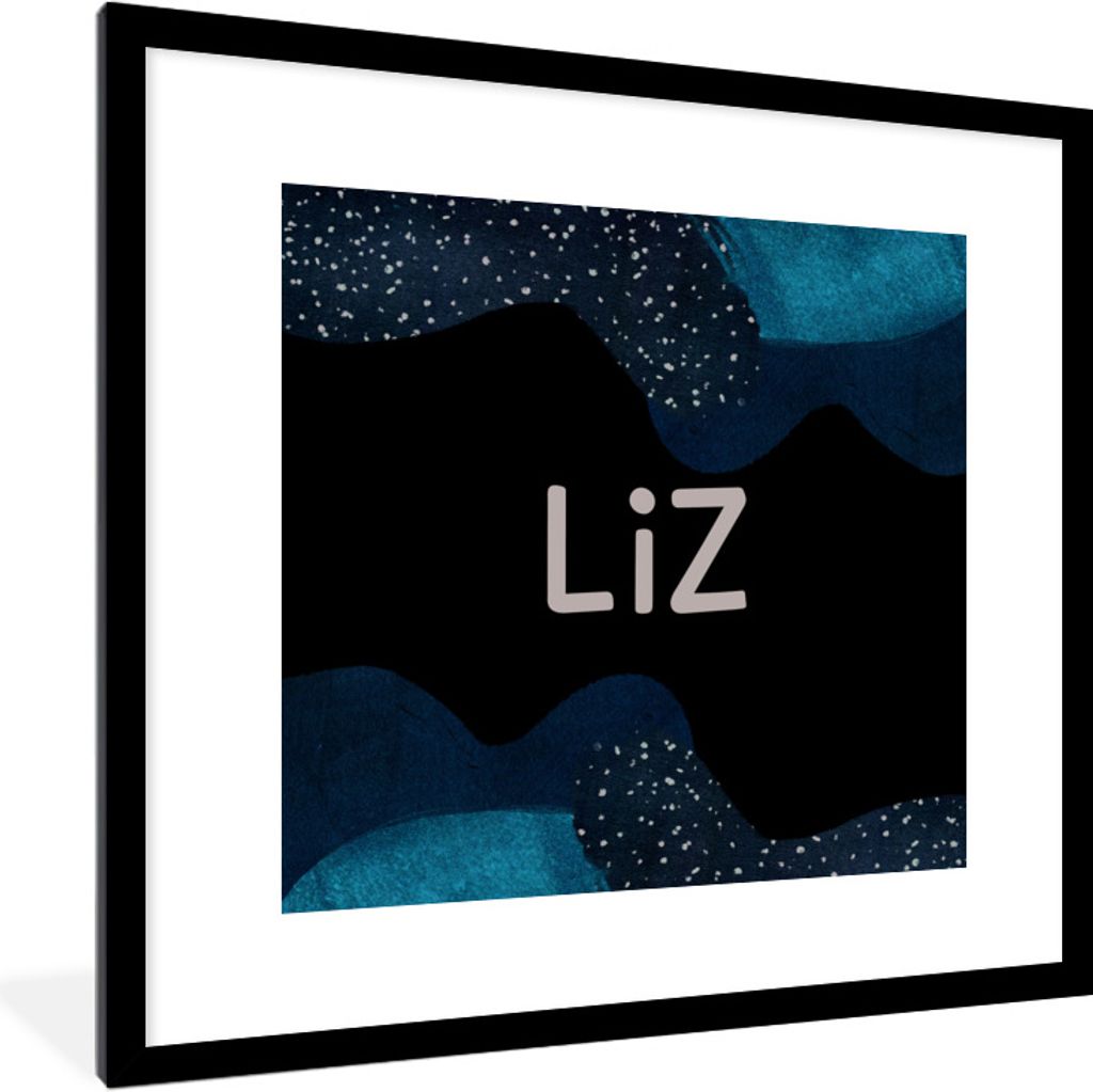 MuchoWow Gerahmtes Poster Liz - Pastell - Mädchen 40x40 cm - Poster mit Schwarzem Bilderrahmen Wandposter Rahmen Foto Bilder - Poster - Plakat i...