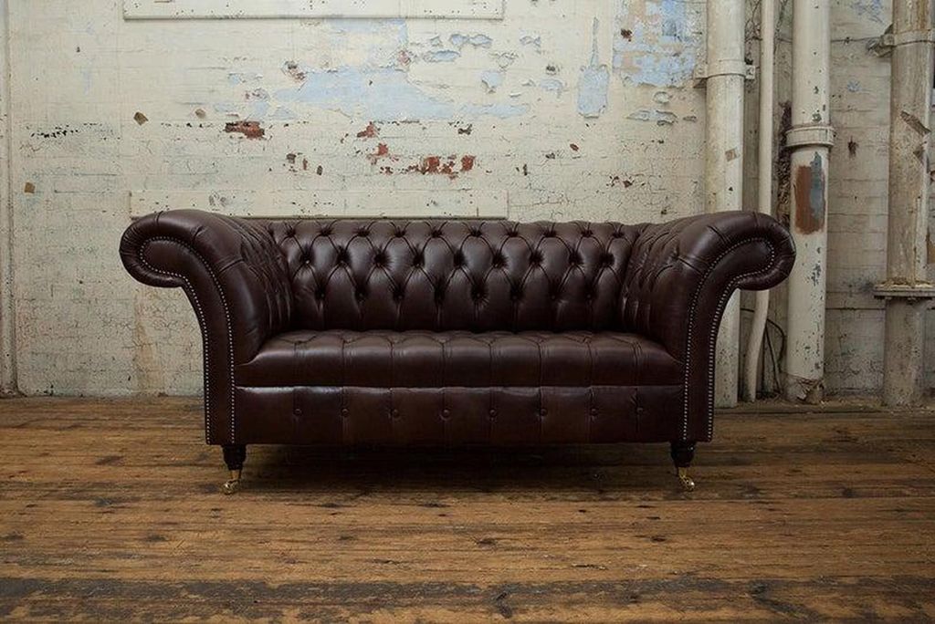 Braun Designer Sofa Couch Polster XXL 2 Sitzer Big Sofas Couchen Textil Leder