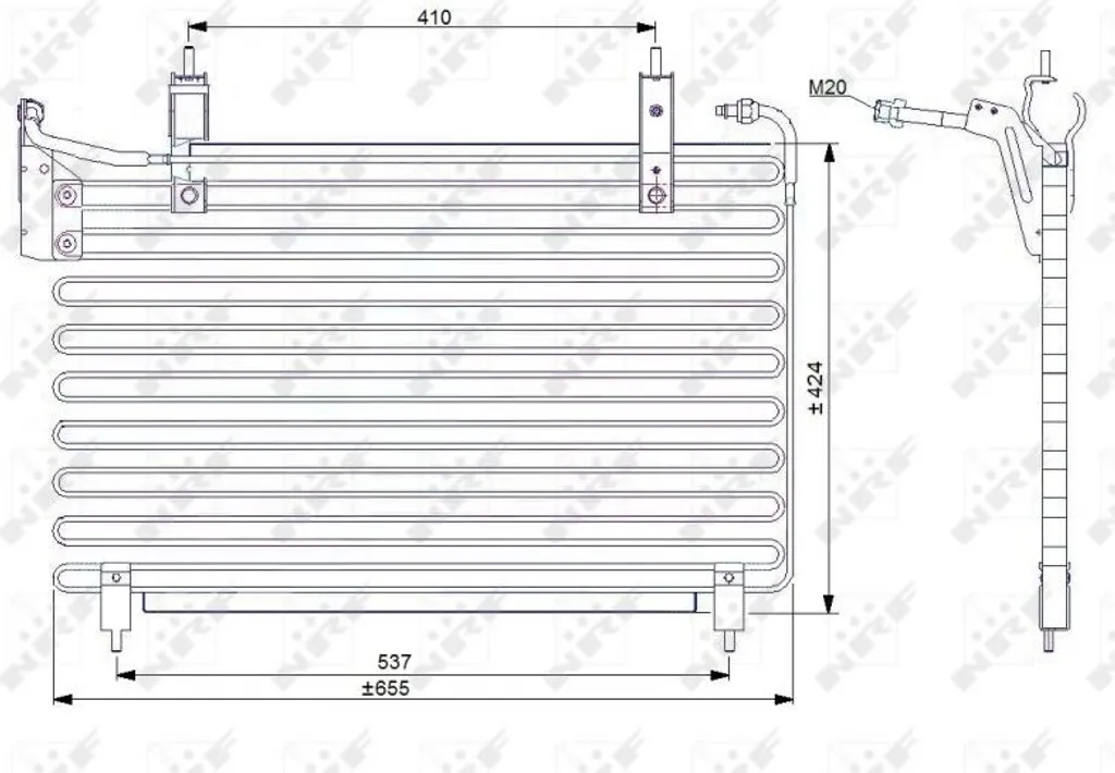 Réparer clim Jaguar XJ X300 : Condenseur NRF 35071 - Remplace MNA7390AA